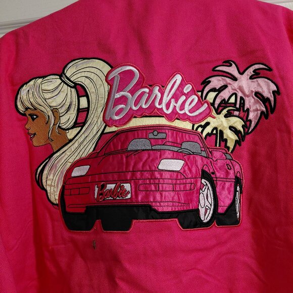 Barbie Pink and White Sz 2XL, Lined Denim Heavy Jacket, NWOT - Picture 6 of 8